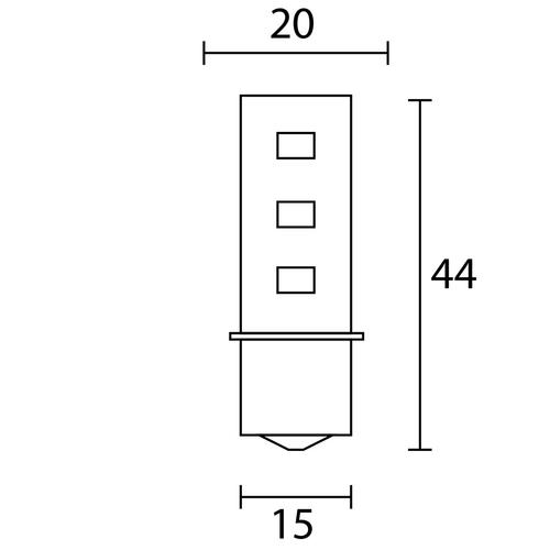 LEDLAMPA 10-30V BAY15D